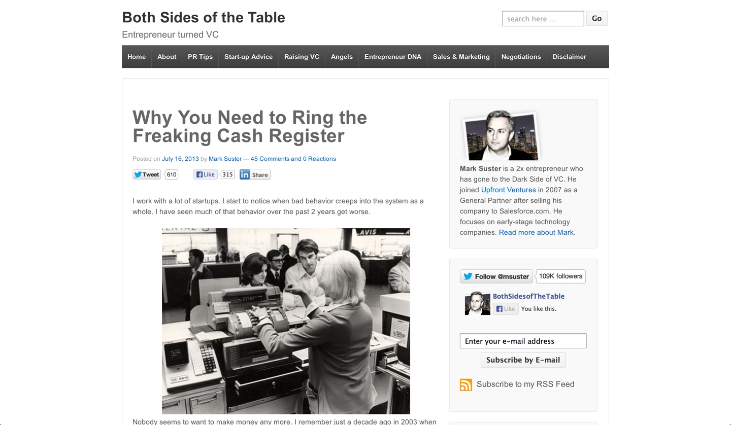 Mark Suster - Ring the Cash Register